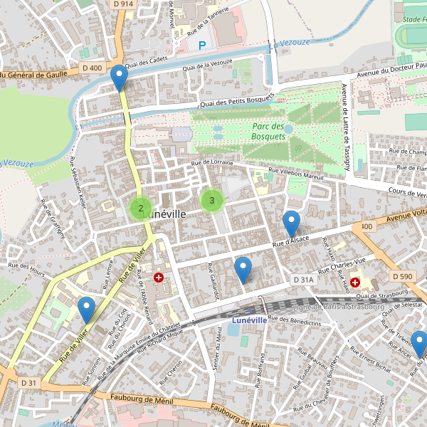 Carte des pharmacies à Lunéville Thumbnail