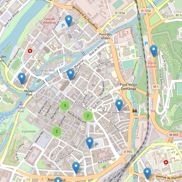 Carte des pharmacies à Metz (Moselle) Thumbnail