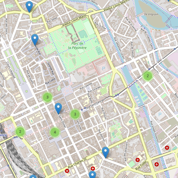 Carte des pharmacies à Nancy Thumbnail