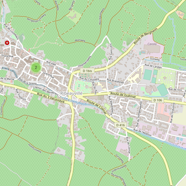 Carte des pharmacies à Ribeauvillé Thumbnail