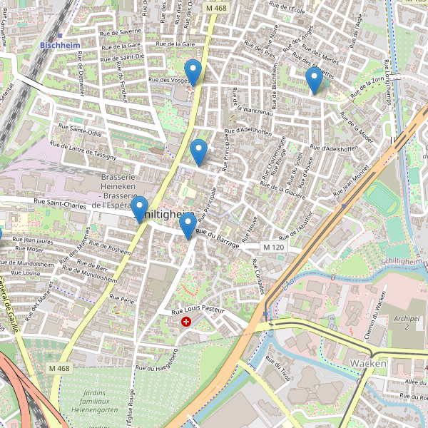 Carte des pharmacies à Schiltigheim Thumbnail