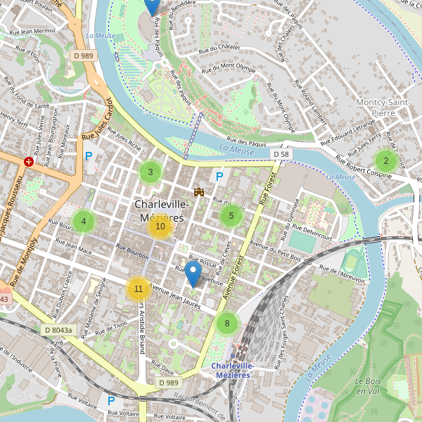 Carte des stationnement-velos à Charleville-Mézières Thumbnail