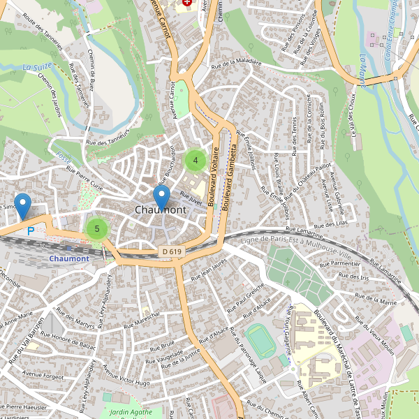 Carte des stationnement-velos à Chaumont (Haute-Marne) Thumbnail