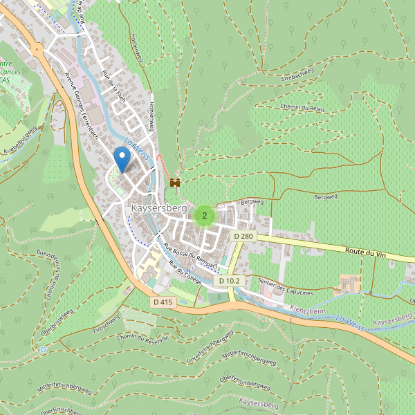 Carte des stationnement-velos à Kaysersberg Thumbnail