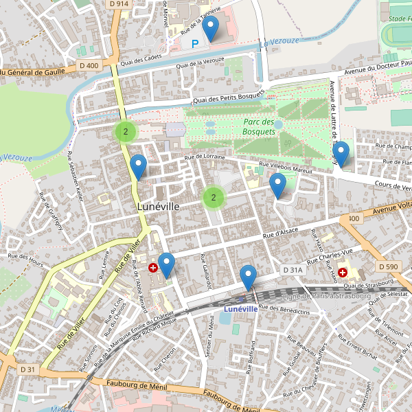 Carte des stationnement-velos à Lunéville Thumbnail