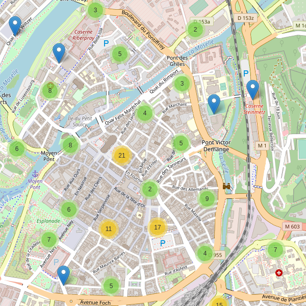 Carte des stationnement-velos à Metz (Moselle) Thumbnail
