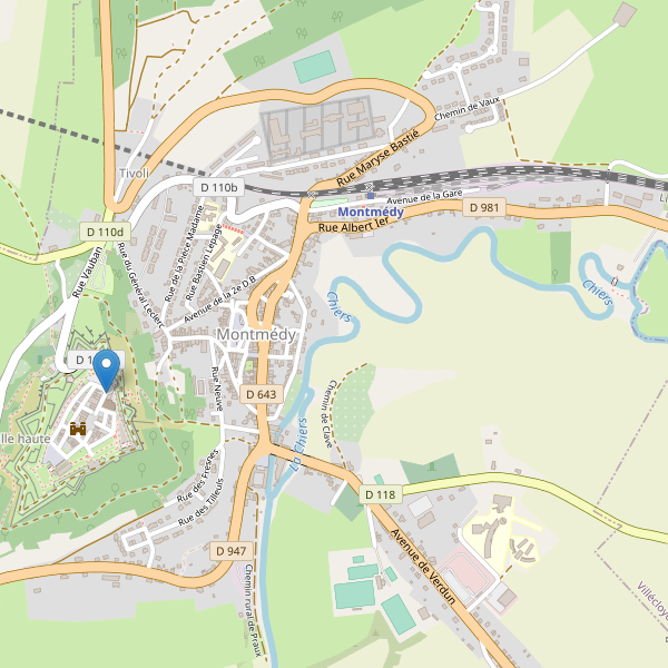 Carte des stationnement-velos à Montmédy Thumbnail