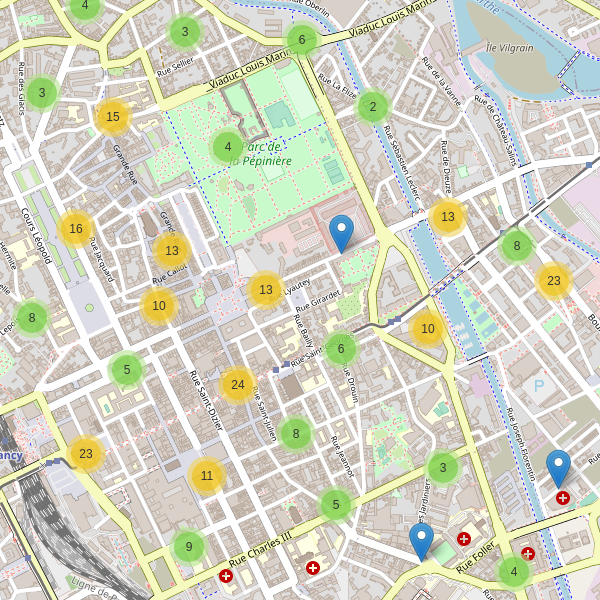 Carte des stationnement-velos à Nancy Thumbnail