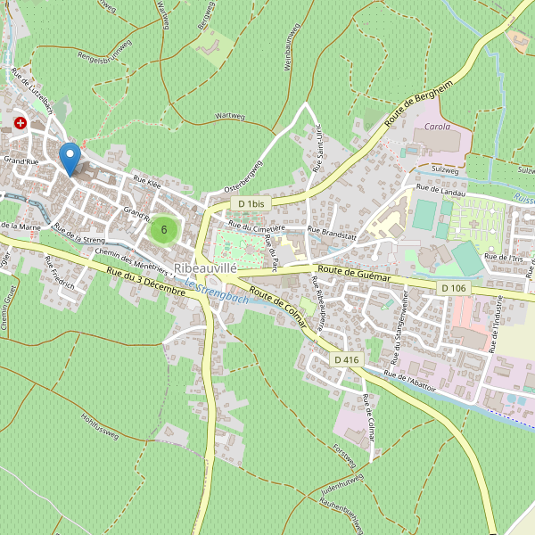 Carte des stationnement-velos à Ribeauvillé Thumbnail