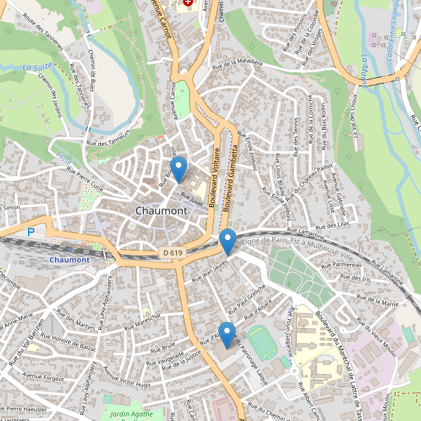 Thumbnail Carte des supermarchés à Chaumont (Haute-Marne)