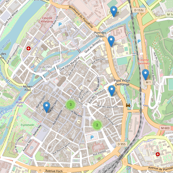 Thumbnail Carte des supermarchés à Metz (Moselle)