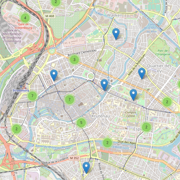 Carte des supermarches à Strasbourg Thumbnail