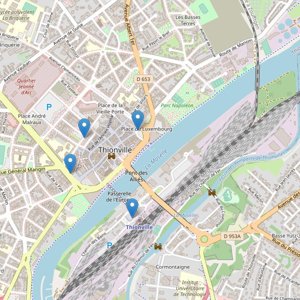 Carte des taxi à Thionville (Moselle) Thumbnail
