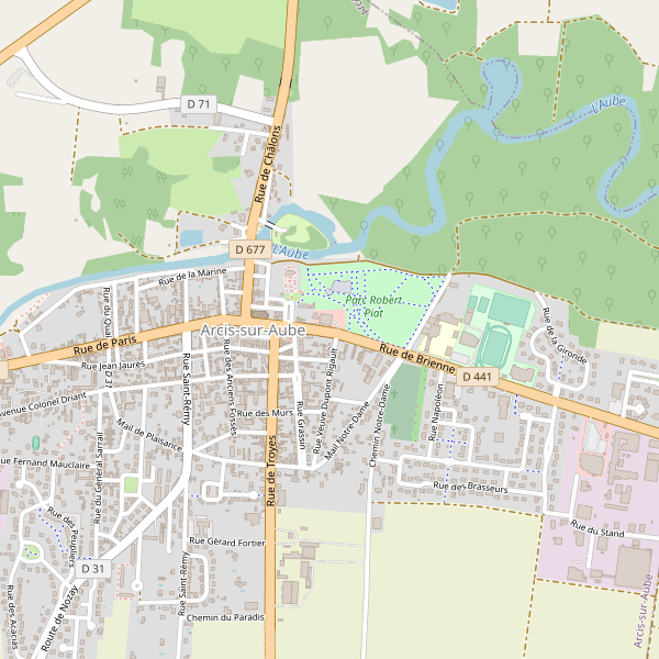 Carte des gares à Arcis-sur-Aube Thumbnail