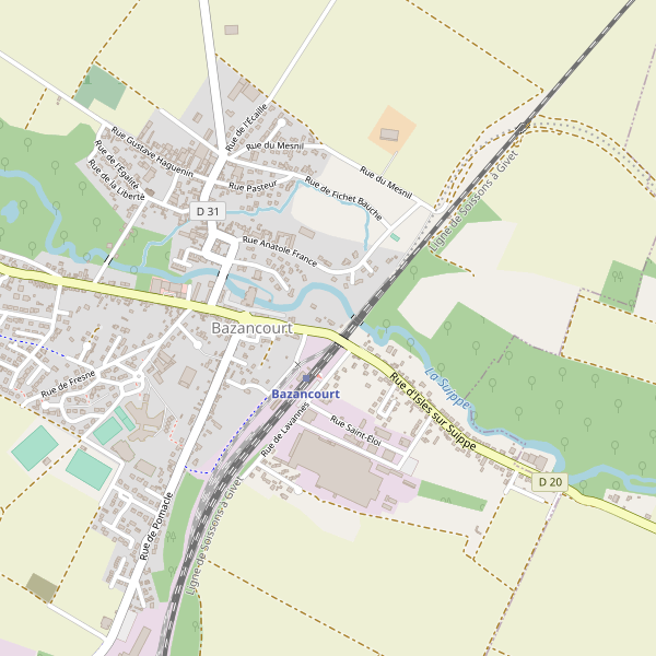 Carte des pompiers à Bazancourt (Marne) Thumbnail