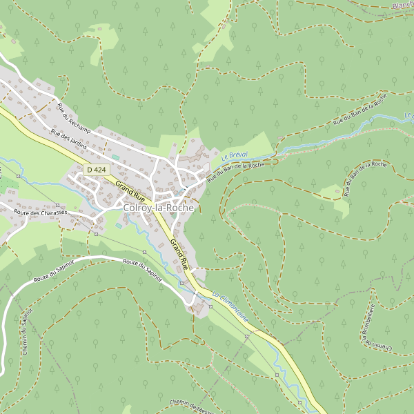Carte des bedandbreakfast à Colroy-la-Roche Thumbnail
