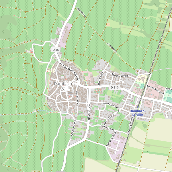 Carte des attractions à Dambach-la-Ville Thumbnail