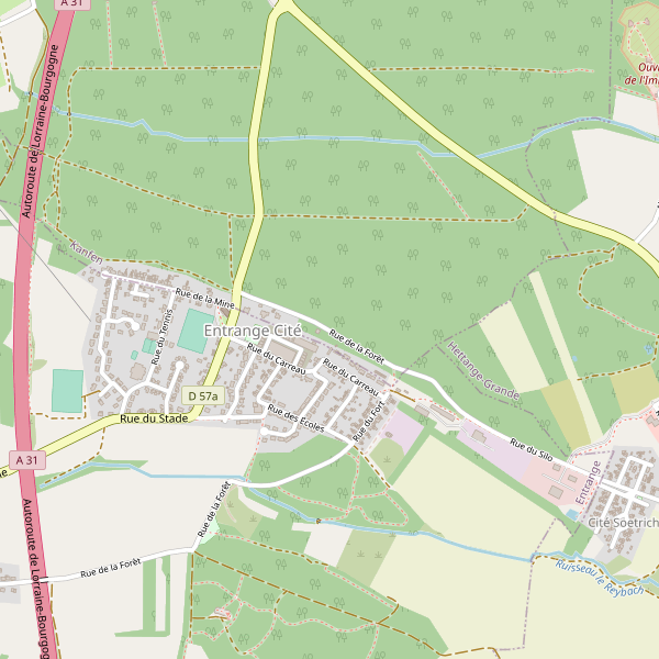 Carte des hotels à Entrange Cité Thumbnail