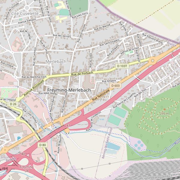 Carte des location-voiture à Freyming-Merlebach Thumbnail