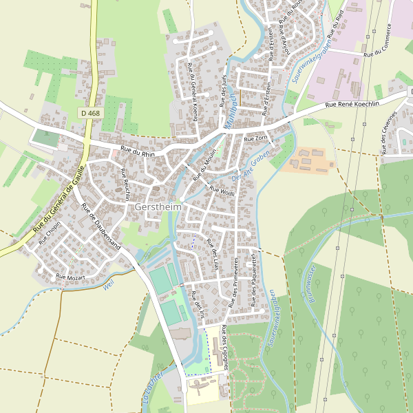 Carte des hotels à Gerstheim Thumbnail