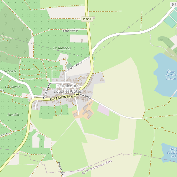 Carte des hotels à Heudicourt-sous-les-Côtes Thumbnail