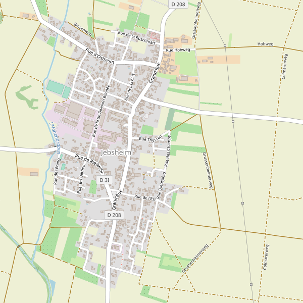 Carte des bedandbreakfast à Jebsheim Thumbnail