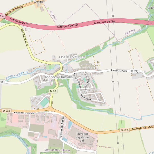 Carte des bedandbreakfast à Montoy-Flanville Thumbnail
