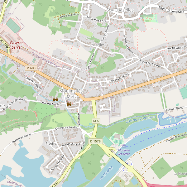 Carte des pompiers à Moulins-lès-Metz Thumbnail