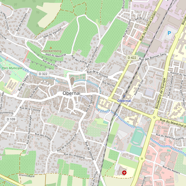 Carte des location-voiture à Obernai Thumbnail