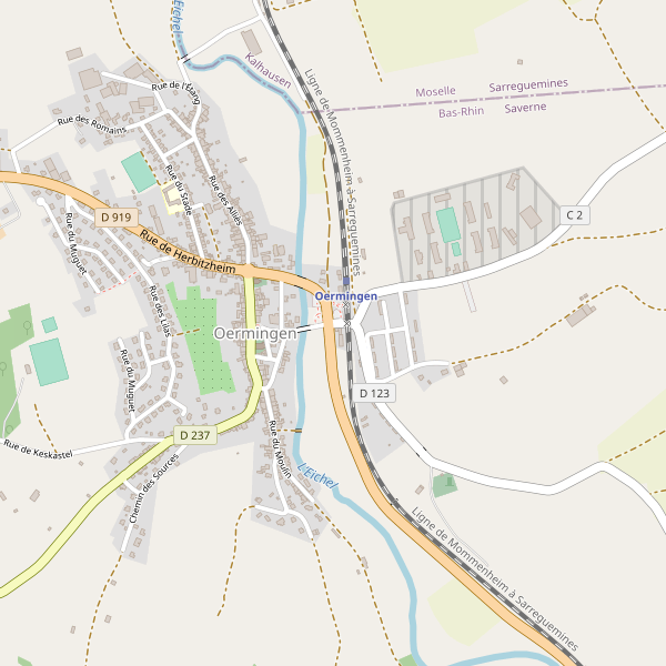 Carte des bedandbreakfast à Oermingen Thumbnail