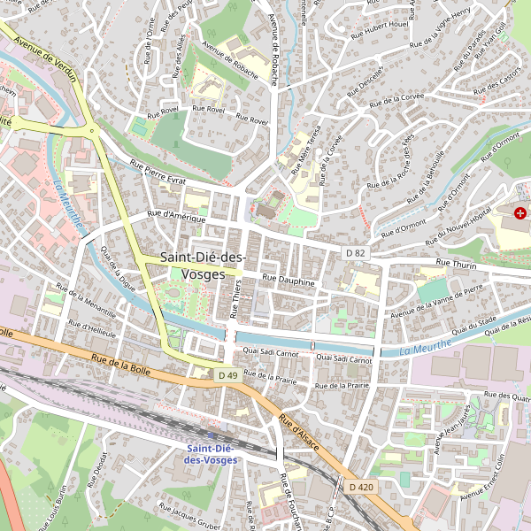 Carte des blanchisseries à Saint-Dié-des-Vosges Thumbnail