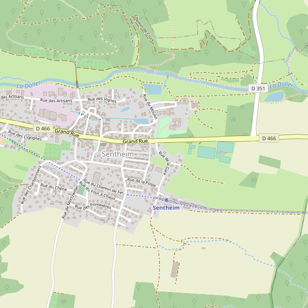 Carte des hotels à Sentheim Thumbnail