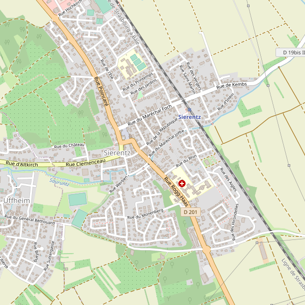 Carte des stationnement-velos à Sierentz Thumbnail