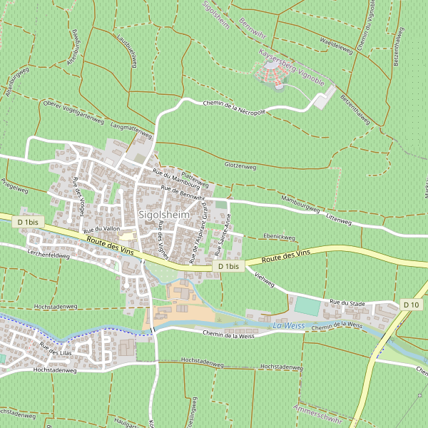 Carte des hotels à Sigolsheim Thumbnail