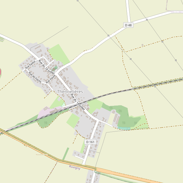 Carte des hotels à Thennelières Thumbnail