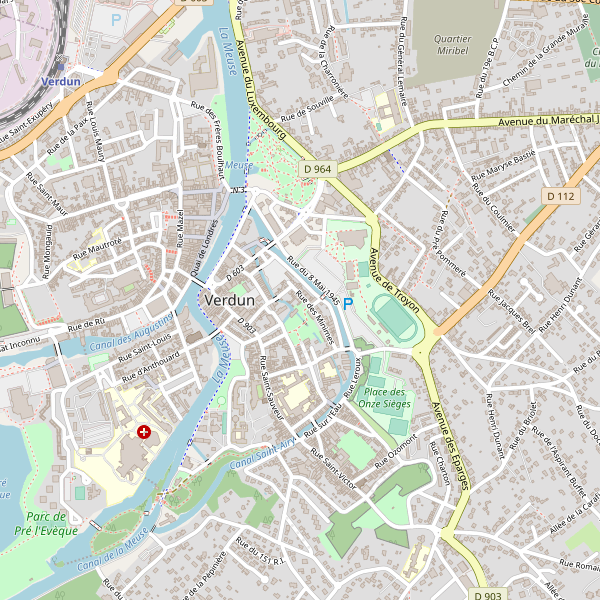 Carte des location-voiture à Verdun (Meuse) Thumbnail