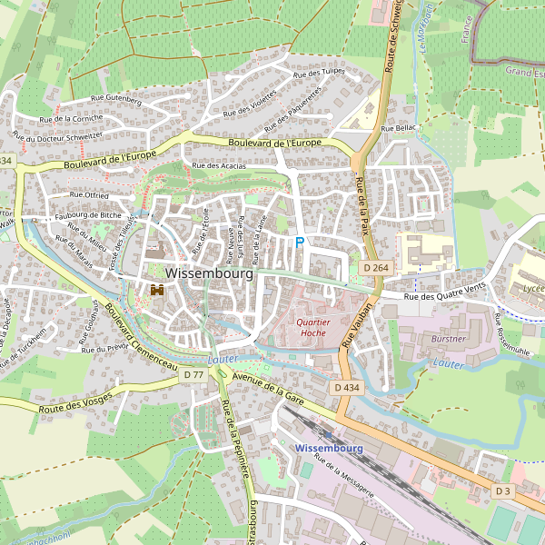 Carte des location-voiture à Wissembourg Thumbnail