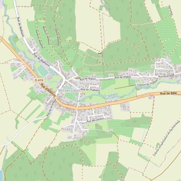 Carte des hotels à Wittersdorf Thumbnail