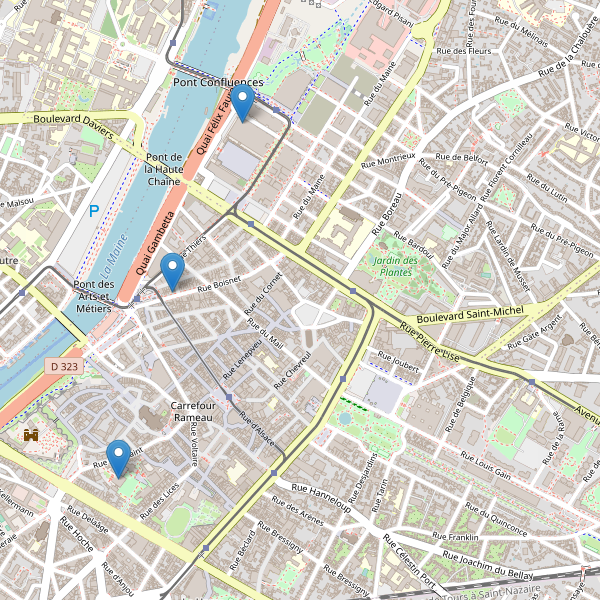 Carte des bibliotheques à Angers Thumbnail
