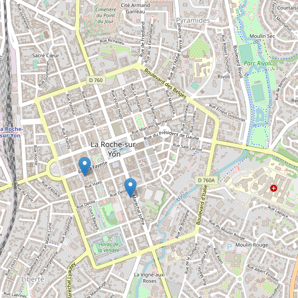 Carte des bibliotheques à La Roche-sur-Yon Thumbnail