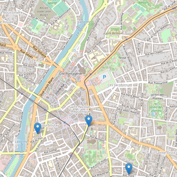 Carte des bibliotheques à Le Mans Thumbnail