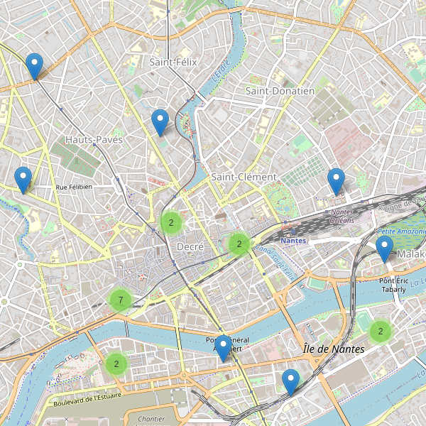 Carte des bibliotheques à Nantes Thumbnail