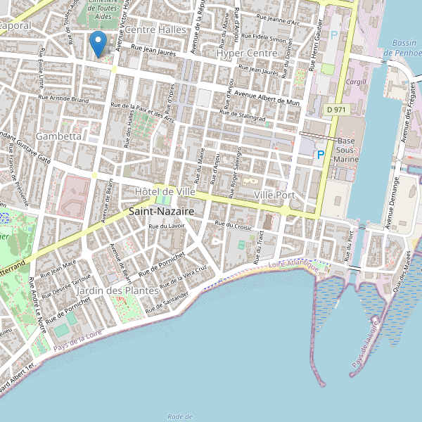 Carte des bibliotheques à Saint-Nazaire (Loire-Atlantique) Thumbnail