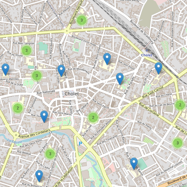 Carte des ecoles à Cholet Thumbnail