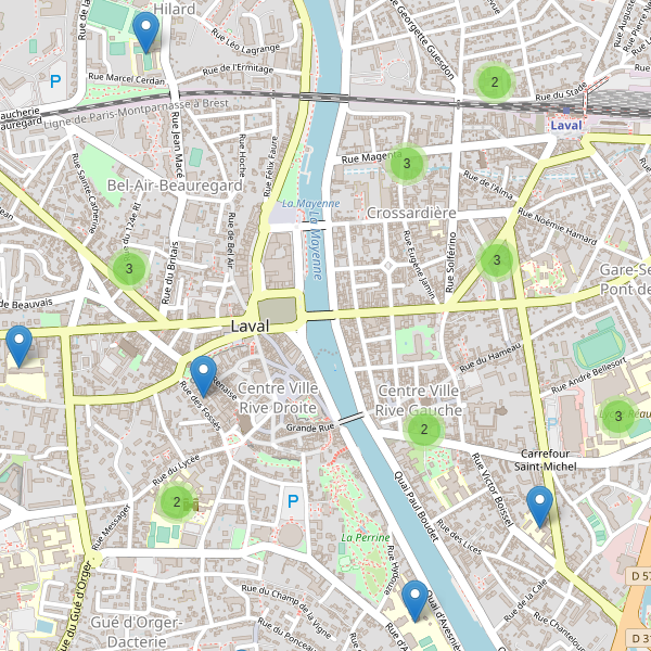 Carte des ecoles à Laval (Mayenne) Thumbnail