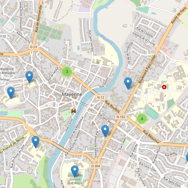 Carte des ecoles à Mayenne Thumbnail