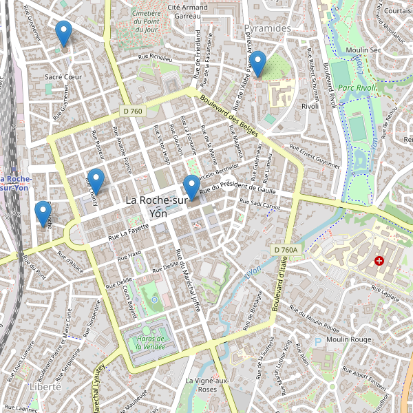 Carte des eglises à La Roche-sur-Yon Thumbnail