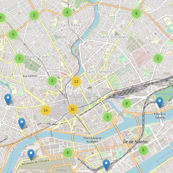 Carte des guichets-automatiques à Nantes Thumbnail