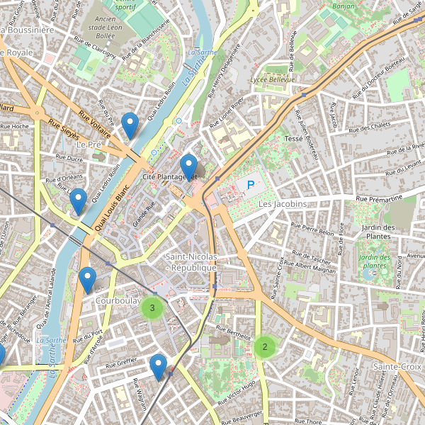 Thumbnail Carte des hôtels à Le Mans