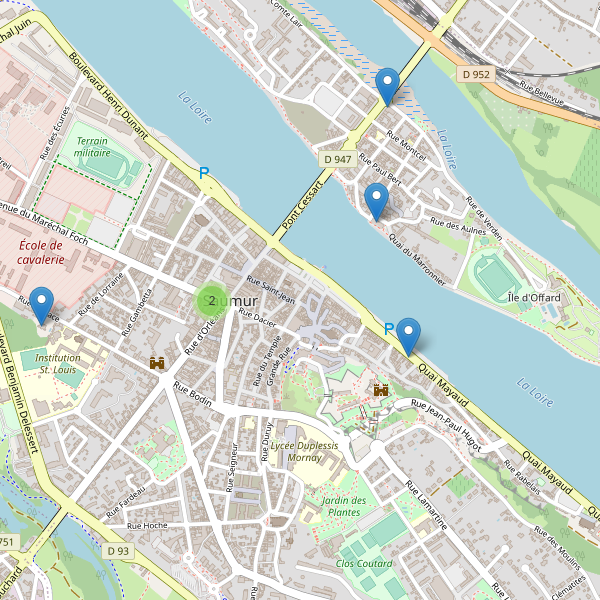 Thumbnail Carte des hôtels à Saumur